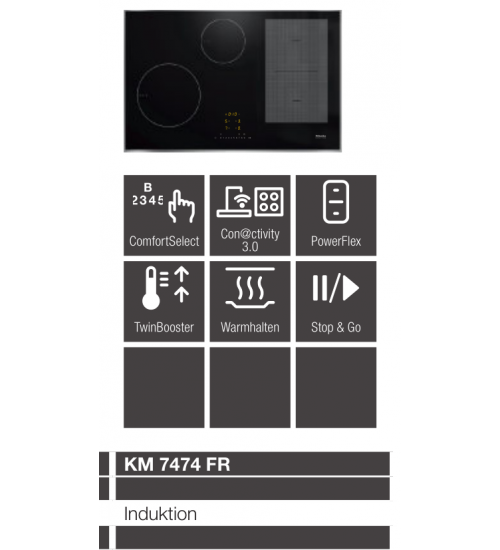 Miele 美诺 嵌入式电磁炉KM 7474 FR 带金属边框